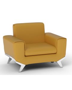 Mahmayi GLW SF165-1 PU Leatherette Single Seater Sofa Sandal Modern Sofa Ideal for Home and Office