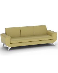Mahmayi GLW SF165-3 PU Leatherette Three Seater Sofa Light Sandal Modern Sofa Ideal for Home and Office