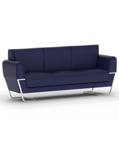 Mahmayi GLW SF169-3 PU Leatherette Three Seater Sofa Blue Modern Sofa Ideal for Home and Office
