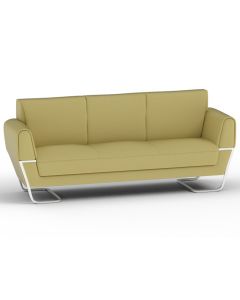 Mahmayi GLW SF169-3 PU Leatherette Three Seater Sofa Light Sandal Modern Sofa Ideal for Home and Office