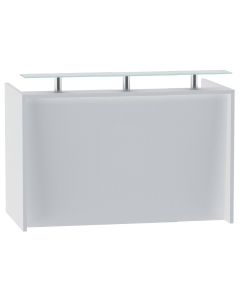 Mahmayi R06 White Office Reception Desk Without Drawers - 160cm