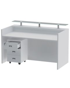 Mahmayi R06 White Office Reception Desk - 180cm