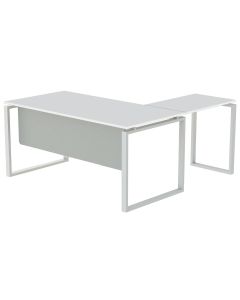Carre 5114L White Modern Workstation without Drawer