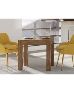 Mahmayi Modern Wooden Dining Table, 2-Seater for Kitchen, Dining Room, Living Room-80cm, Dark Hunton Oak