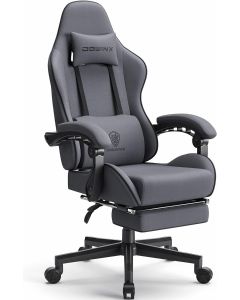 Mahmayi Dowinx Gaming Chair, Computer Chair PC Chair with Massage Lumbar Support, Ergonomic Chair with Footrest (Grey)