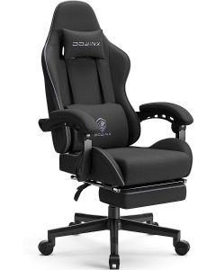 Mahmayi Dowinx Gaming Chair, Computer Chair PC Chair with Massage Lumbar Support, Ergonomic Chair with Footrest (Black)