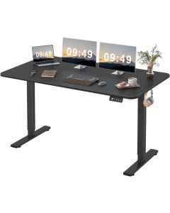 Mahmayi Simplistic Black Standing Desk with Adjustable Legs, Sturdy Anti-Rust Steel Frames for Home, Office, Living Room, Workstation 