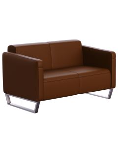 Mahmayi 2850 Double Seater PU Sofa - Brown