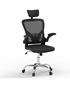 Mahmayi UL UT-C329 High Back Mesh Chair, 360 Degree Swivel, Adjustable Height, Caster Wheel Support Ideal for Home and Office Black