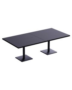Ristoran 500X500E-240 8 seater Square Base Cafe-Dining-Meeting Table Black