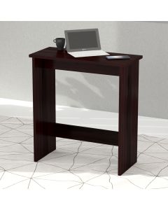 Mahmayi Modern Study Desk with Foot Rest Support, Modern Executive Desks Ideal for Office, Home, Schools, Laptop, Computer Workstation Table, Dark Walnut