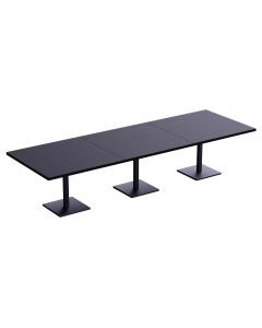 Ristoran 500X500E-360 12 seater Square Base Cafe-Dining-Meeting Table Black