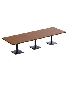 Ristoran 500X500E-360 12 seater Square Base Cafe-Dining-Meeting Table Dark Walnut