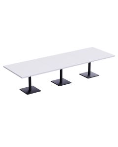 Ristoran 500X500E-360 12 seater Square Base Cafe-Dining-Meeting Table White