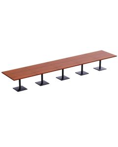 Ristoran 500X500E-600 20 seater Square Base Cafe-Dining-Meeting Table Apple cherry