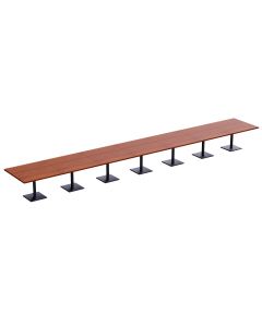Ristoran 500X500E-840 28 seater Square Base Cafe-Dining-Meeting Table Apple cherry