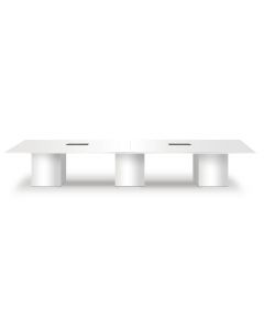 Projekt 7 Rec 360 12 Seater Square Modular Conference Table White