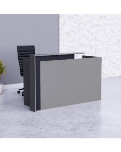 Zelda 26R001 Modern Reception Desk - Dust Grey