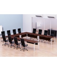 Figura 72-14 12 Seater Apple Cherry U-Shaped Conference-Meeting Table