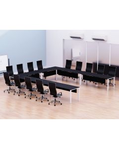 Figura 72-16 12 Seater Black U-Shaped Conference-Meeting Table