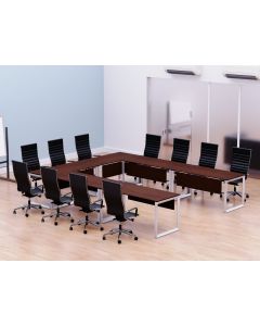 Vorm 136-12 12 Seater Apple Cherry U-Shaped Conference-Meeting Table