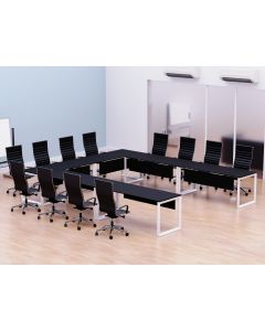 Vorm 136-14 12 Seater Black U-Shaped Conference-Meeting Table