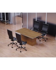 Mahmayi Ultra-Modern Conference Table for Office, Office Meeting Table, Conference Room Table (Natural Dijon Walnut, 180)