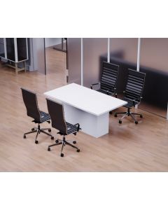 Mahmayi Newly-Crafted Conference Table for Office, Office Meeting Table, Conference Room Table (White, 180)