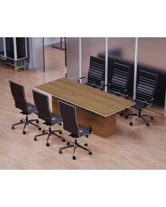 Mahmayi Ultra-Modern Conference Table for Office, Office Meeting Table, Conference Room Table (Natural Dijon Walnut, 240)