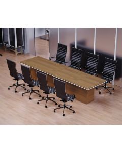 Mahmayi Ultra-Modern Conference Table for Office, Office Meeting Table, Conference Room Table (Natural Dijon Walnut, 360)