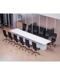 Mahmayi Newly-Crafted Conference Table for Office, Office Meeting Table, Conference Room Table (White, 480)