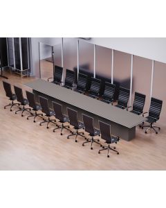 Mahmayi Modern Conference Table for Office, Office Meeting Table, Conference Room Table (Anthracite Linen, 600)