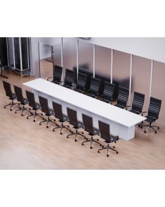 Mahmayi Newly-Crafted Conference Table for Office, Office Meeting Table, Conference Room Table (White, 600)