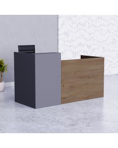 Mahmayi Truffle Davos Oak-Dust Grey RD-2 Reception Desk 180 cm