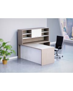 Mahmayi Light Concrete-Premium White ED-LLC Executive Desk