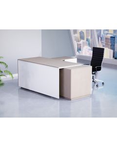 Mahmayi Light Concrete-Premium White ED3-LSLCW Executive Desk 180 cm
