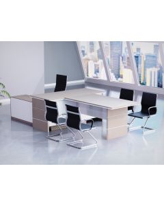 Mahmayi Light Concrete Prem White ED5-LSLCW Executive Desk 320 cm