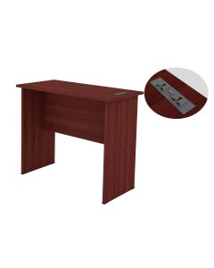 Mahmayi Stylish Study Table with BS01 Desktop Socket and USB A/C Port for Home, Living Room, Study Room (90 cm, Apple Cherry)