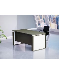 Mahmayi Grey with White Modern Office Workstation Table  140 cm