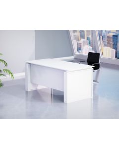 Mahmayi Premium White Modern Office Workstation 140 cm