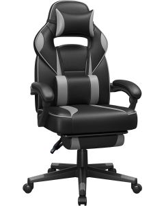 Mahmayi Songmics Black and Grey OBG073B03 Stylish Gaming Chairs for Playstation, Office, Gaming Station, Home, Study Room