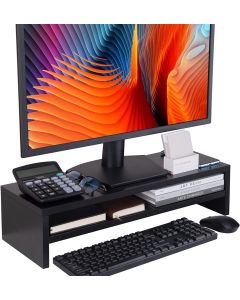 Mahmayi Black MSR-BLK Modernistic Monitor Stand Riser for Laptop Computer/TV/PC/Printer, Multifunctional Home Systems