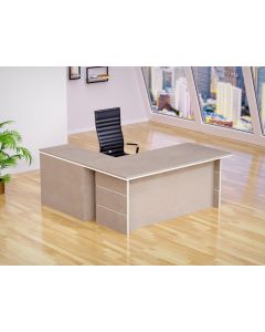 Mahmayi Light Concrete-White ED-1 Executive Desk 180 cm