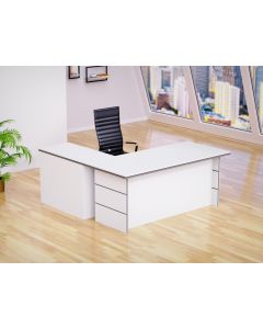 Mahmayi White-Dust Grey ED-3 Executive Desk 180 cm