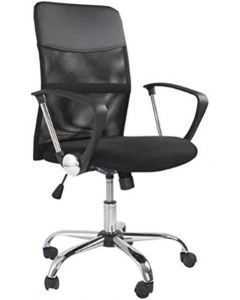 Sarah 4DM Low Back Mesh Office Chair with Adjustable Height Without Draft Kit - Black