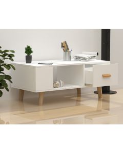 Mahmayi 302 Modern Multifunctional Coffee Table with Storage Unit - White