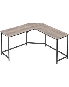 Mahmayi L-Shape Computer Desk for Home and Office Workstation with Easy Installation - Greige and Black
