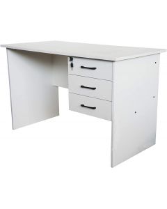 Solama MP1-1260 Writing Table with Hanging Drawers - White