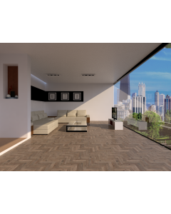 Mahmayi EPL011 Laminate Parquet Flooring for Home, Office (1291 x 327 x 8 mm) Per 2.6 Square Meter Free Professional Installation - Oak