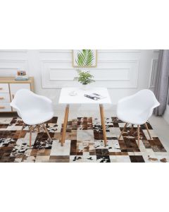Cenare Dining Set (Dining Table With 2 X Armchair) White